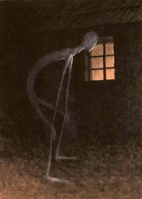 "Death Looking Into The Window Of One Dying"