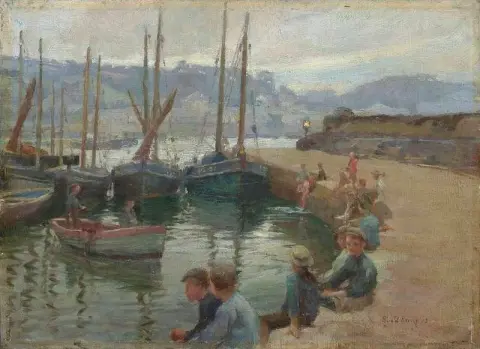 בנים על קיר הנמל פנזנס 1906