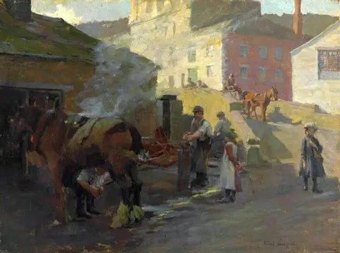 חנות הנפח ליד הגשר הישן ניוולין 1906