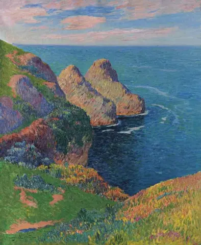 Le scogliere in riva al mare 1895