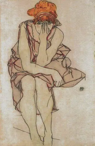Giovane donna seduta 1917
